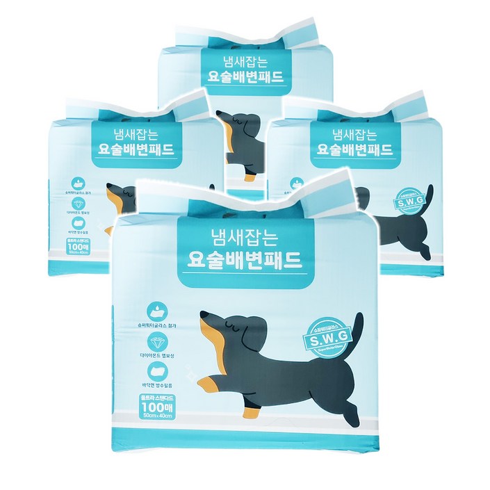 [최신상] 페츠모아 냄새잡는 요술 배변패드 울트라 표준형 400매 (100매 x 4팩)