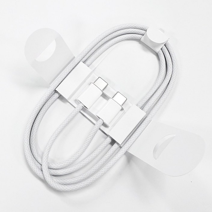 애플 정품 C to C타입 고속 충전 케이블 우븐 아이폰17 16 15 아이패드 워치 카플레이 호환, 1개, 화이트우븐, 1m