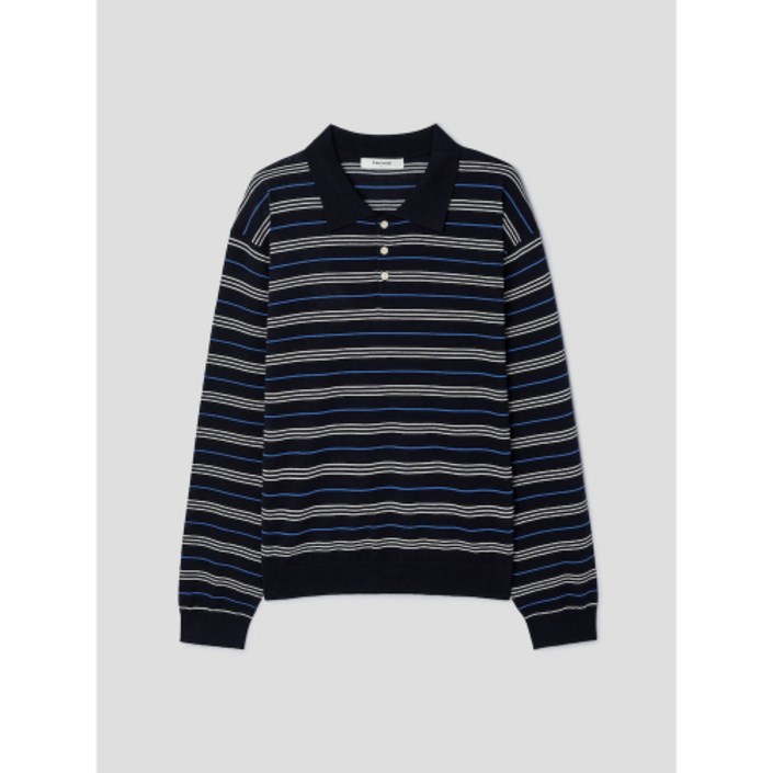 (국내매장정품) 에잇세컨즈 8SECONDS 포멀 스트라이프 칼라 니트 네이비 425951LY1R 155375