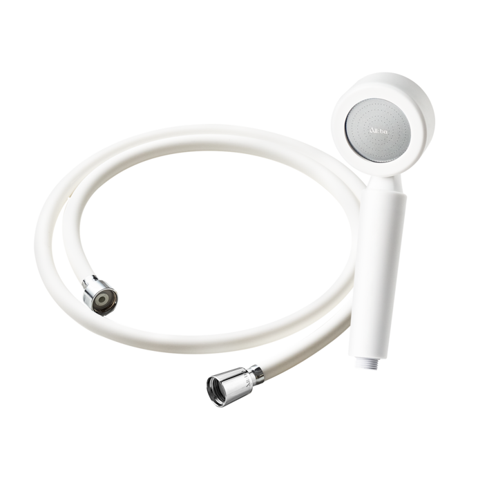 set 올바 더 뉴 의료용 실리콘 필터 샤워기 세트 1.5M 샤워헤드샤워호스1.5M필터2ea, 로열화이트, 1세트