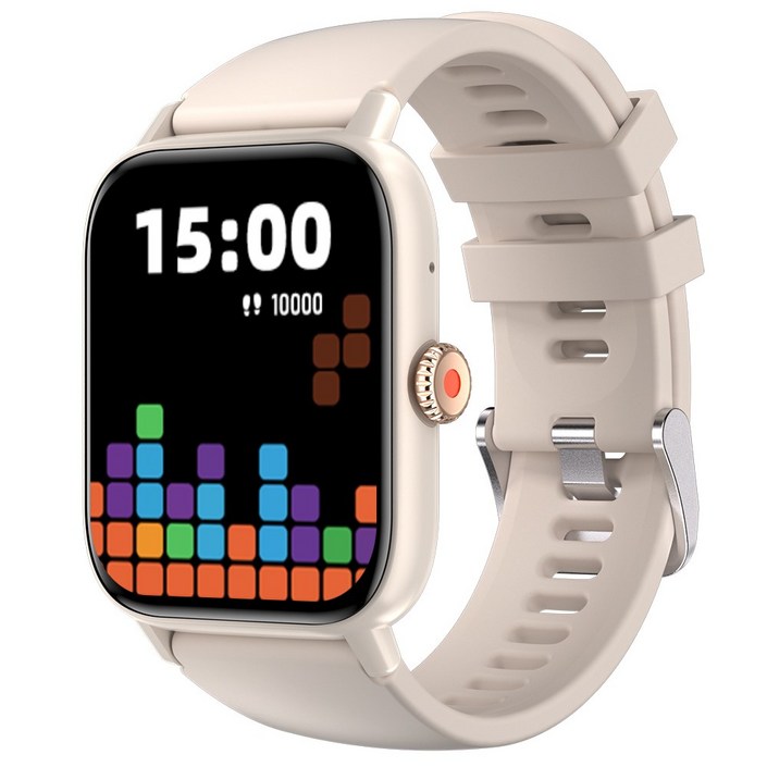 WAPiK 블루투스 스마트워치 Z8 1.91인치 한글판 학생 여성시계, GPS + 블루투스, 4.8cm, 베이지