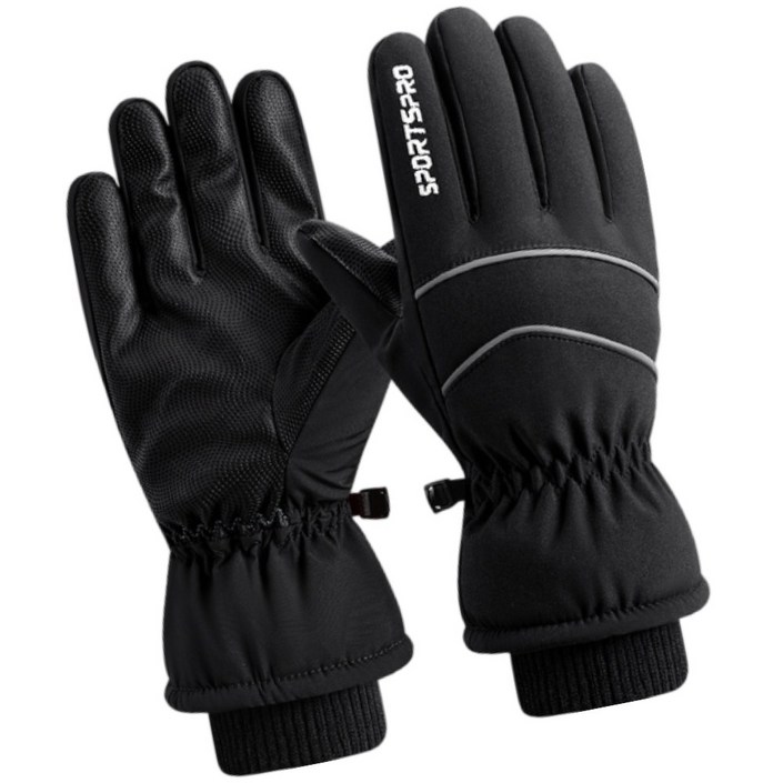 루맥스 LuMax 아웃도어 오토바이 자전거 방한장갑 스마트폰터치 겨울 스포츠, 블랙, 모던블랙Black