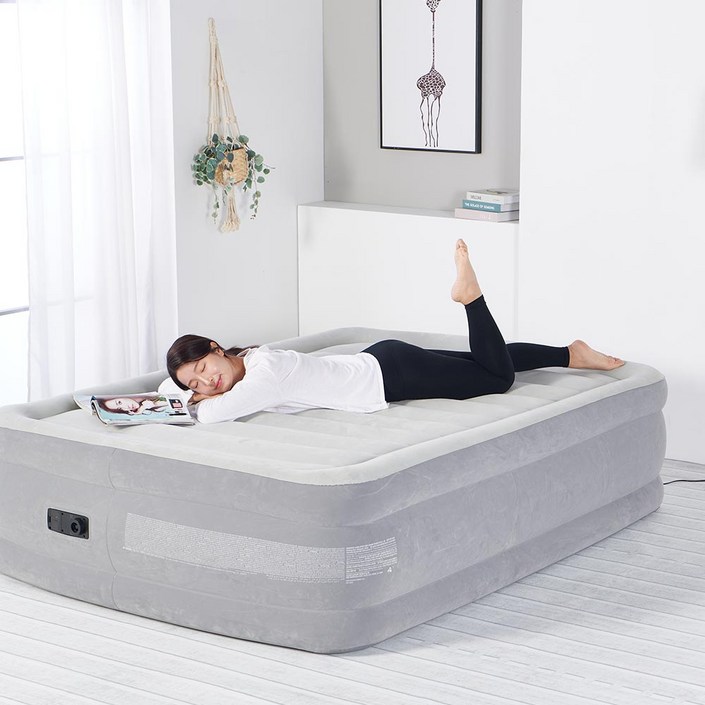 에어매트 캠핑매트 자충매트 펌프 내장형유선 휴대용 캠핑 1인용 2인용