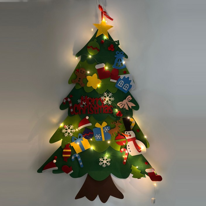 95 DIY 부직포 크리스마스 LED 트리 만들기 키트