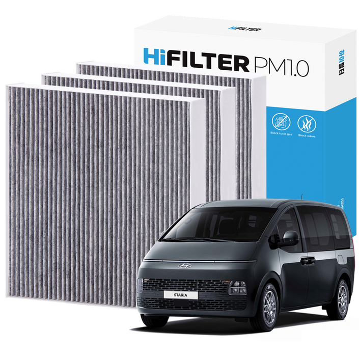 21 하이필터 PM1.0 활성탄 자동차 에어컨필터 현대 스타리아