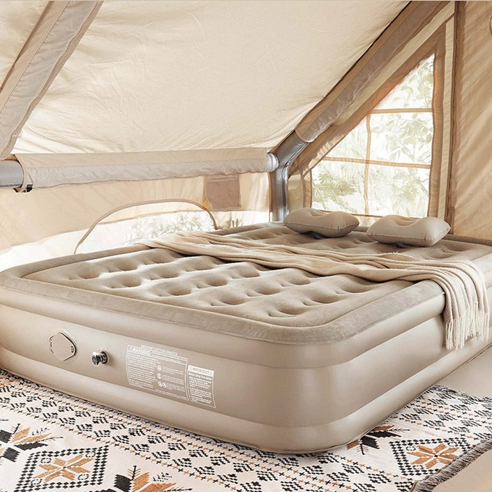 온라인원 어반카모 캠핑 자충 에어매트 야외 캠핑용 휴대용 침대 매트리스 (베게 증정)