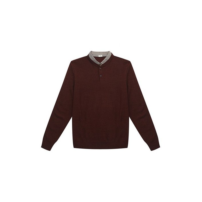 BY파크랜드 브릭 라운드넥 레이어드 니트AA2WT304