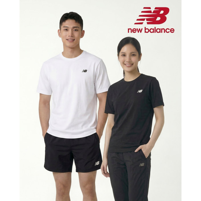 정품빠른출고 뉴발란스 반팔티 라운드티 남녀공용 AP2603