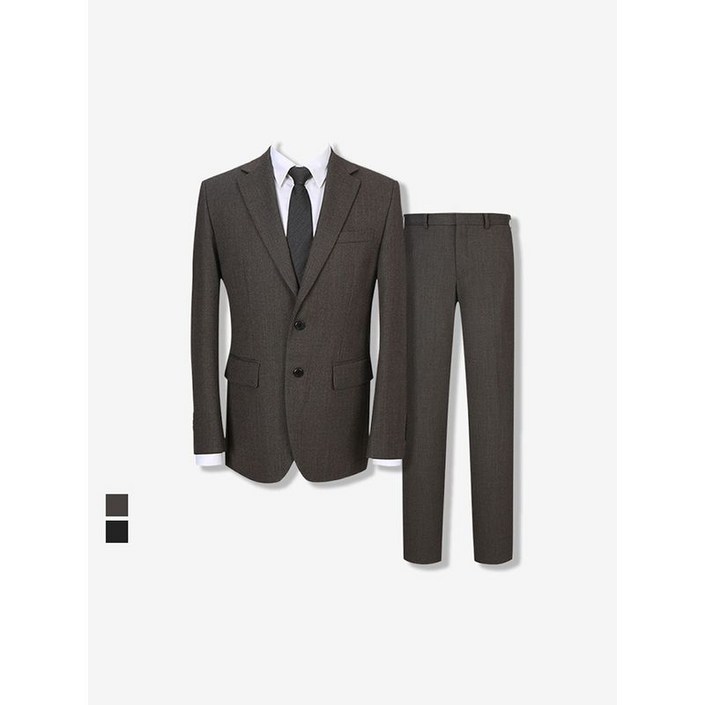 파렌하이트 레귤러핏 변형 버드아이 조직물 정장 세트 FHJAH2333 FHPAH2233