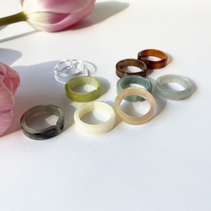 사은품. 당일발송. 11 호마이카 파스텔 9컬러 아크릴 링 반지