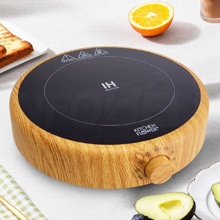 TV홈쇼핑정품 인포벨키친플라워 2000W 원형 우드 1구 인덕션 레인지 사은품 국산 후라이팬 증정 TV홈쇼핑정품 인포벨키친플라워 2000W 원형 우드 1구 인덕션 레인지 사은품 국산 후라이팬 증정