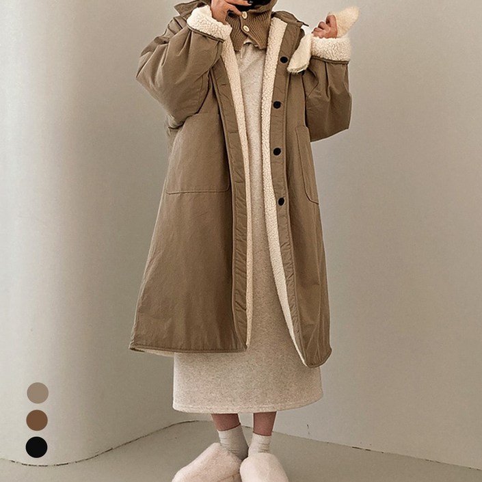 KARRA 77까지리버시블시어링코트KB4WCT006C