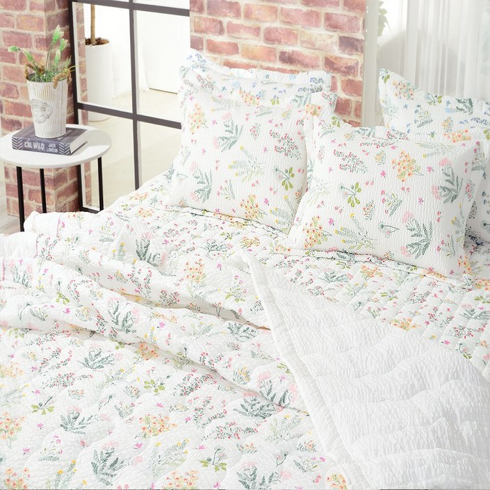 지베누오 국내제조 시원한 시어서커 잔꽃 여름 차렵 이불단품