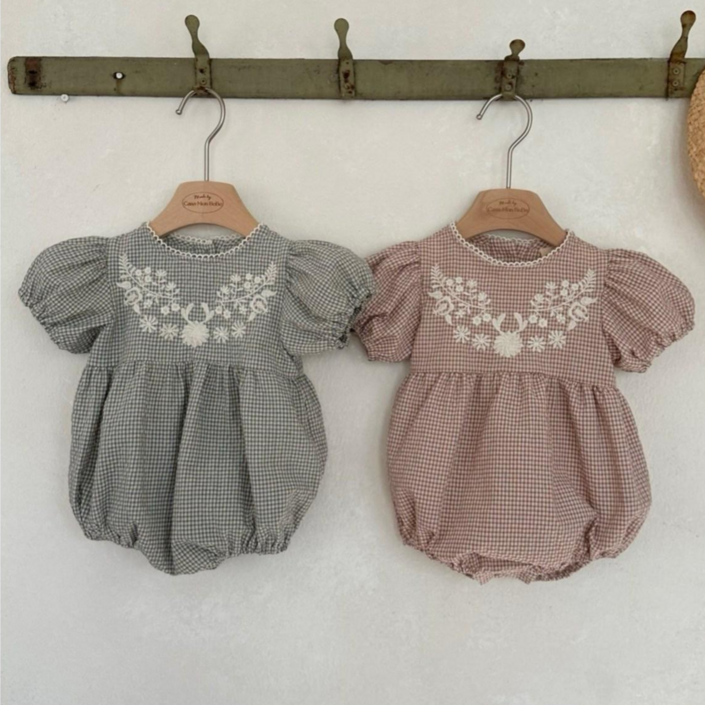 몽베베 여아 한나자수 바디슈트