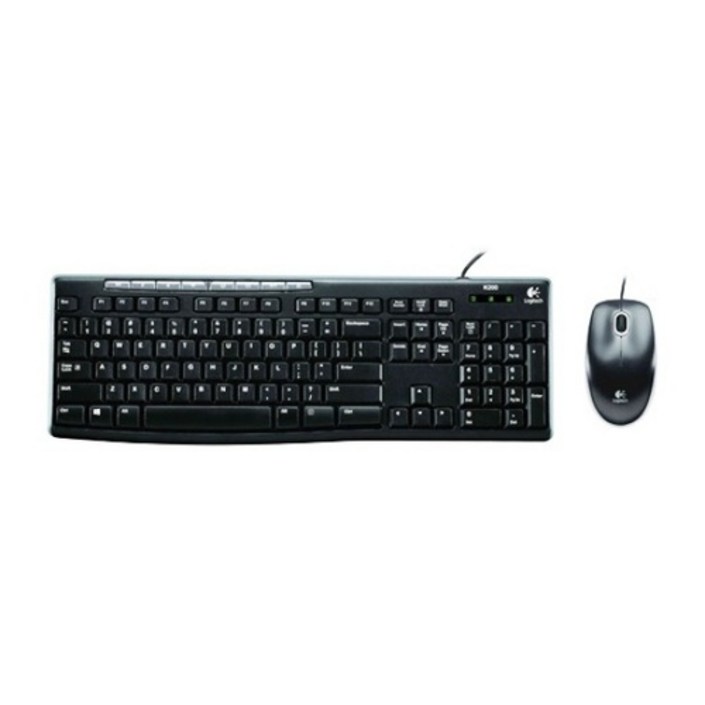 로지텍 데스크탑 유선 키보드 유선 마우스 세트 MK200 NEW