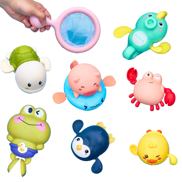 무둥 유아 물놀이 목욕 태엽 장난감 8종 세트