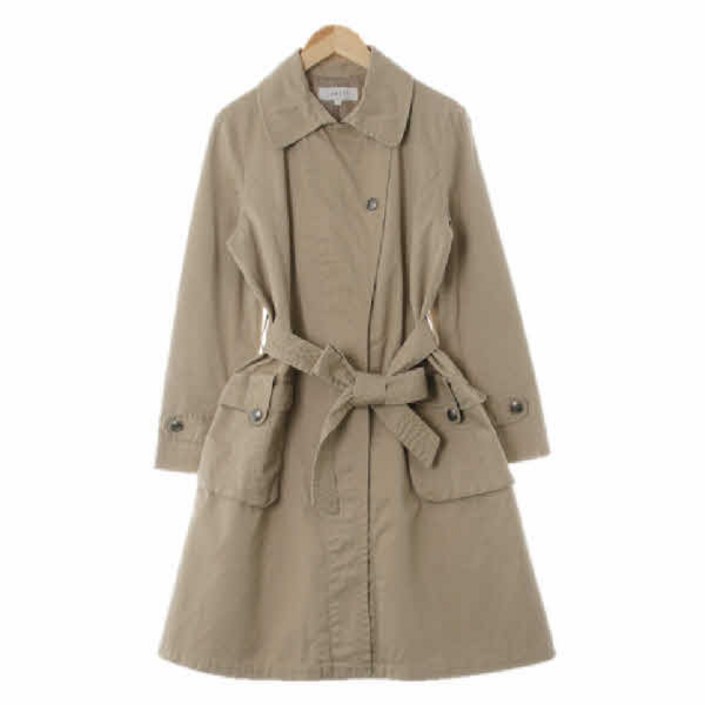 톰보이 1306 베이지 면 워싱플랩포켓트렌치코트 [90-94-165]