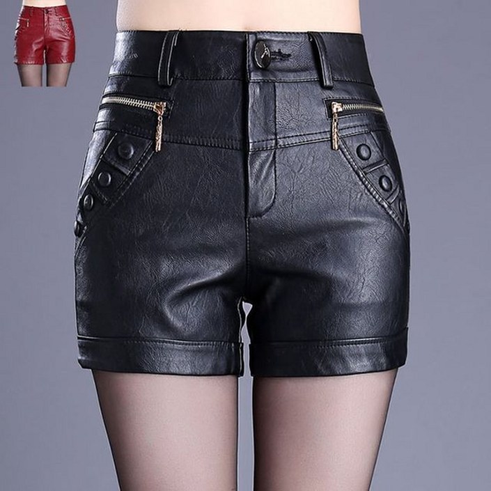 아이레노 가죽반바지 팬츠 여성데일리룩