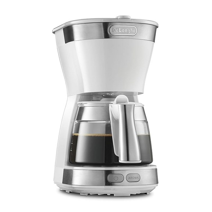 DeLonghi 드롱기 DeLonghi 드립커피 메이커 액티브 ICM12011JW 레귤러 커피 5잔용 페이퍼리스 필터 트루화이트 패밀리 등록으로 3년 보증