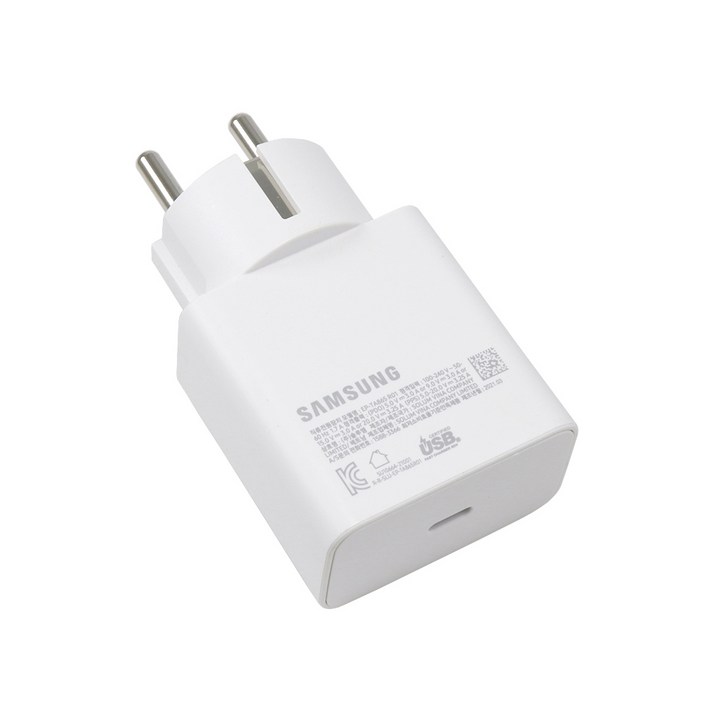 삼성 정품 갤럭시북 프로360 전원 분리형 접지형 어댑터 USB-C PD65w EP-TA865 충전기, 1세트, 화이트