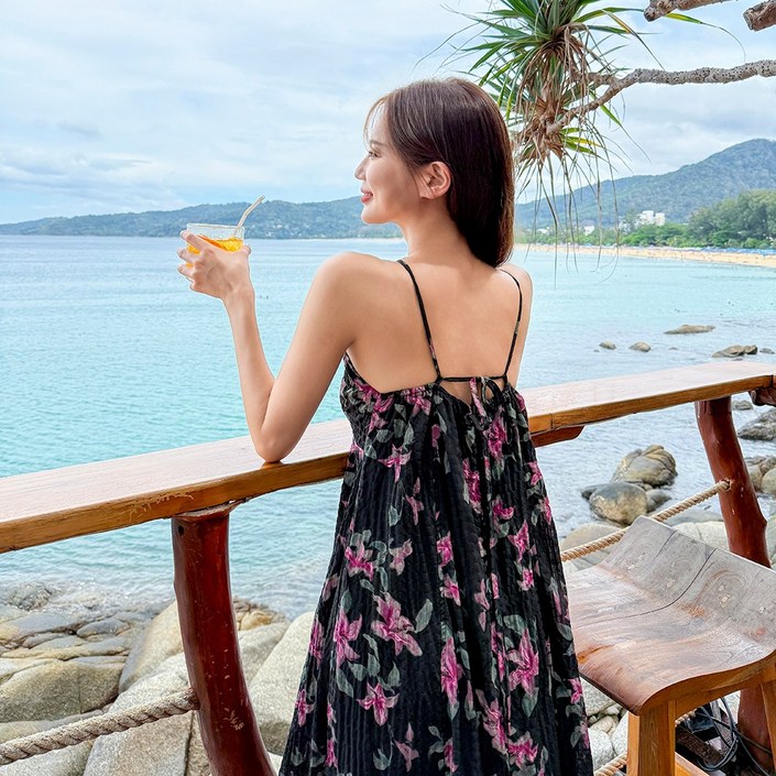 4477 산타모니카 비치원피스 바캉스룩 휴양지옷 여름 해외여행룩 휴가룩