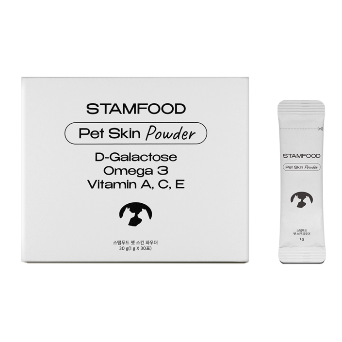 스탬푸드-펫 스킨 파우더(반려동물 피부영양제), 30회분, 피부/피모, 1개