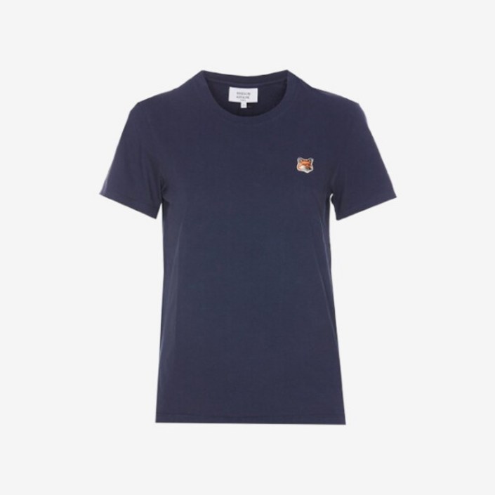 메종키츠네 폭스헤드 반팔티셔츠 네이비 여성 LW00105KJ0008 P476