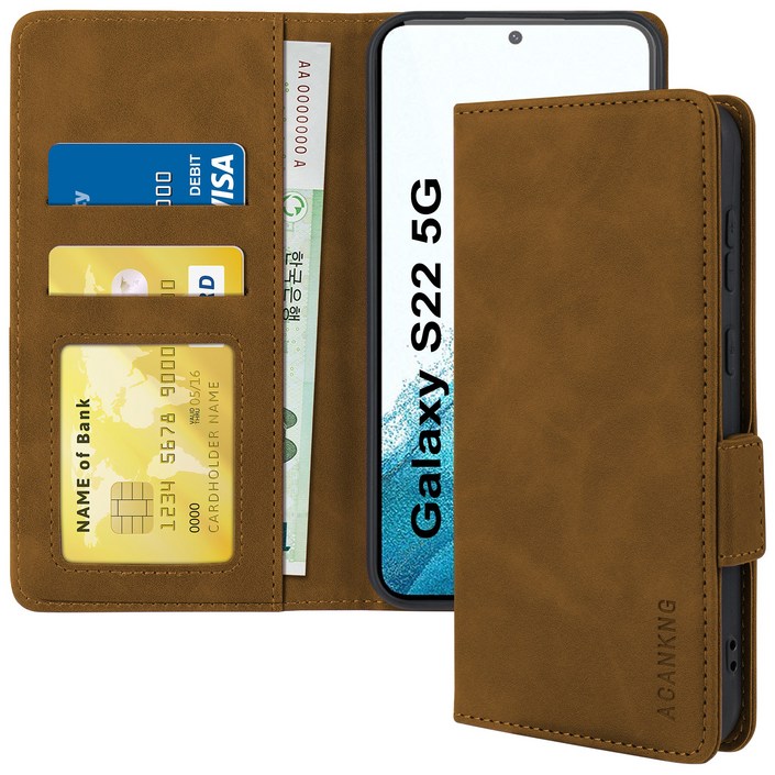 아칸크 삼성 갤럭시 A34 5GSMA346N 지갑형 카드수납 다이어리 휴대폰리 케이스지문인식 보호필름 풀세트