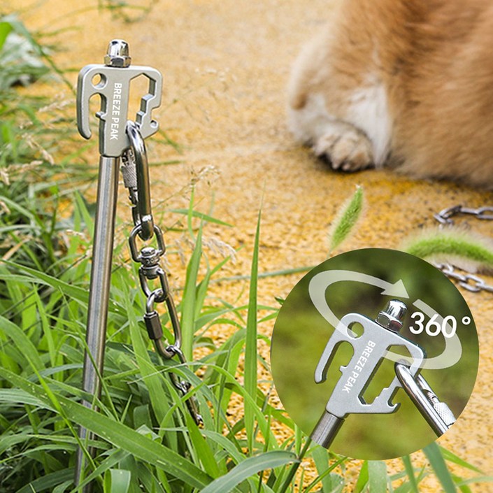 캠핑 고강도 타프 단조팩 360도 회전팩 반려견 말뚝 팩, 1개