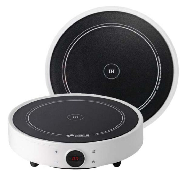 키친아트 신제품 REX 1구 원형 미니 인덕션 PRO 1인용 전기 레인지 휴대용 캠핑 원룸 렌지 KPIN15