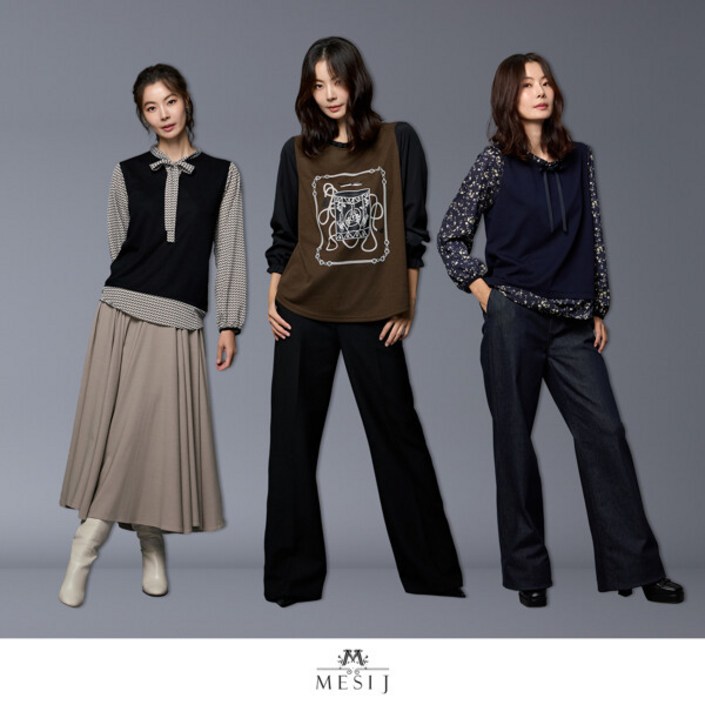 메시제이 로맨틱 티블라우스3종
