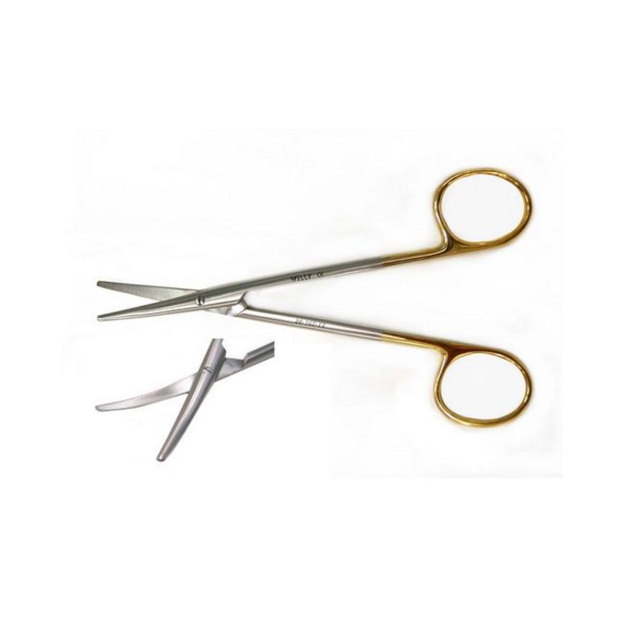 1수술기구 장우WillyGold Metzenbaum Scissor 골드 메젬바움 시저 커브 14.5cm curved w／TC 2016214
