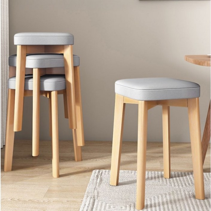 스피드박스 패브릭 사각 스툴 의자 그레이 3145cm, 1개, 그레이