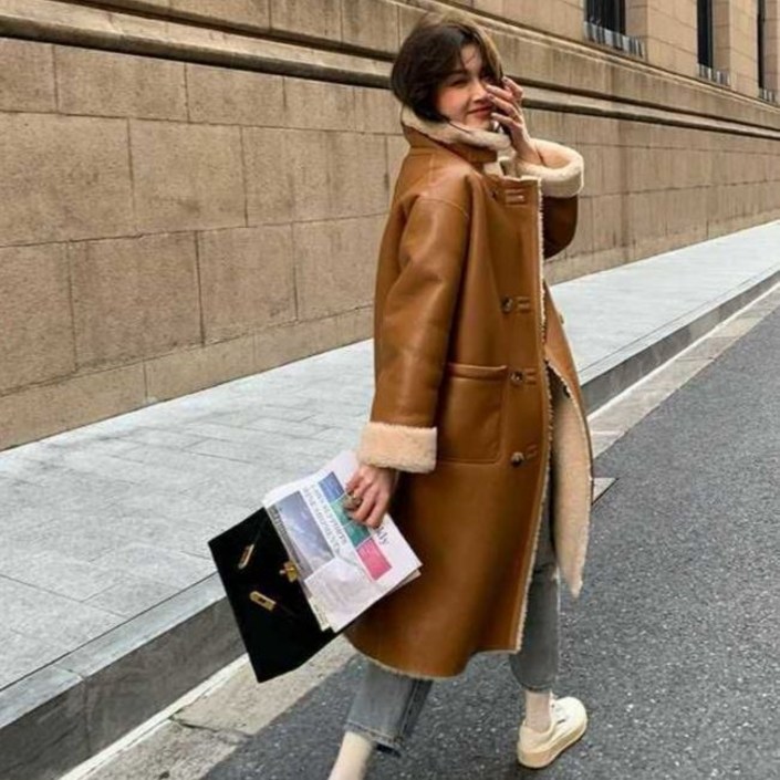 소르베 SAGAFURS 사가퍼 리얼 호주산 메리노 양가죽 리버시블 롱 무스탕 양면 무스탕