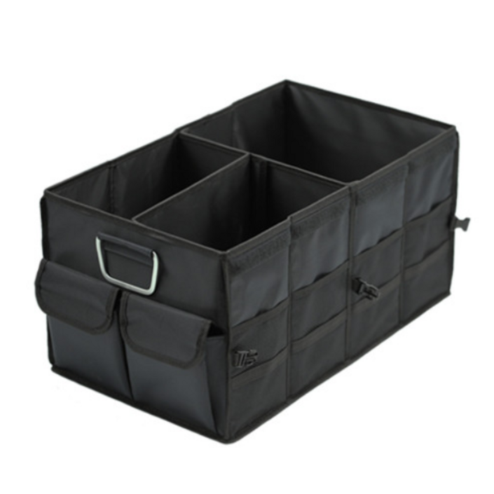 굿아이템 자동차 차량용 접이식 캔버스 대용량 트렁크 정리함 수납함 박스, 블랙