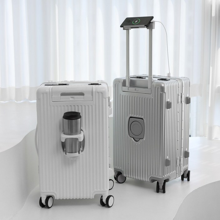 판매자특가 베르지아 확장형 하드캐리어 기내용캐리어 무게측정 USB충전 앞포켓 20인치 24인치