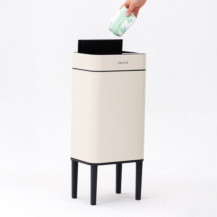 신일 스마트 센서 휴지통 모션 자동 쓰레기통 기저귀 주방 냄새차단 20리터 30리터, 20L 아이보리 SLTBW20I