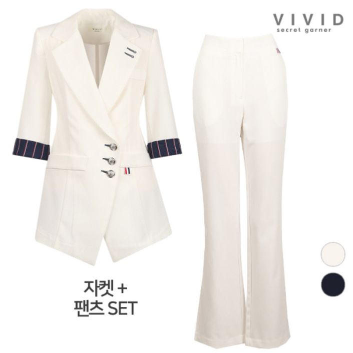 여름트위드세트 VIVID SG VIVID SET 여성 잇츠 여름정장자켓+부츠컷팬츠 세트