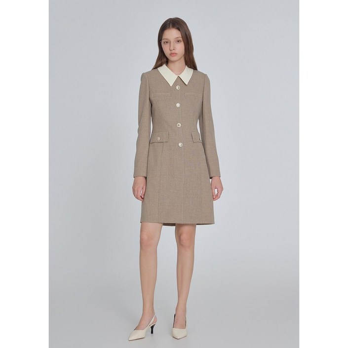 [백화점출고] 잇미샤 하객룩 디테처블 배색 카라 원피스 ITP9WOP730 상견례 정장 여성 롱