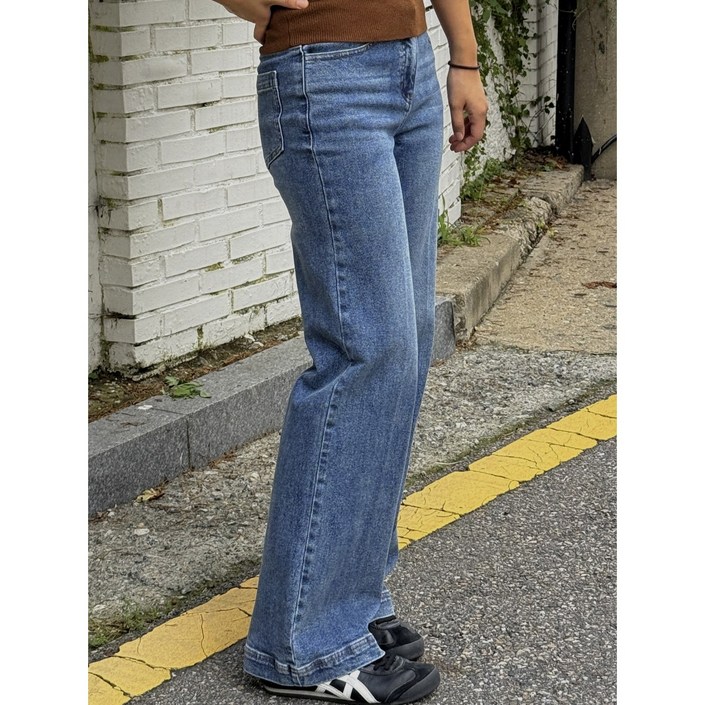 씨씨콜렉트 중계점 세미 와이드 데님 팬츠 E254PSA147 여성 청바지