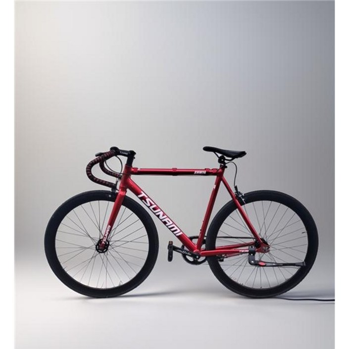 쓰나미 픽시 자전거 레드와인 SNM100 전후방브레이크포함, SIZE M, 1개, 165cm