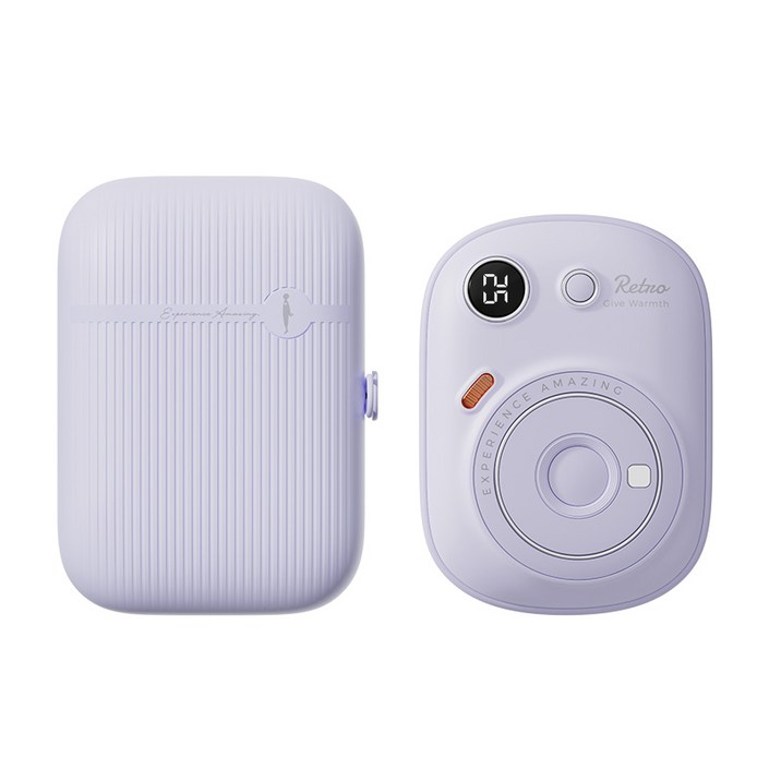 리버필 대용량 충전식 손난로 보조배터리 겸용 10000mAh KC인증, 퍼플