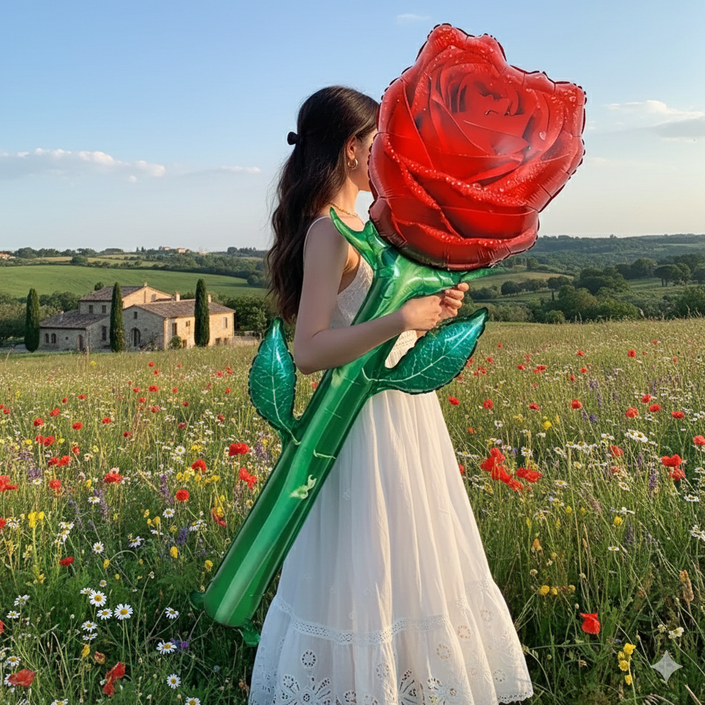 EC1983 초대형 장미 풍선 프로포즈 이벤트 로즈 꽃 풍선