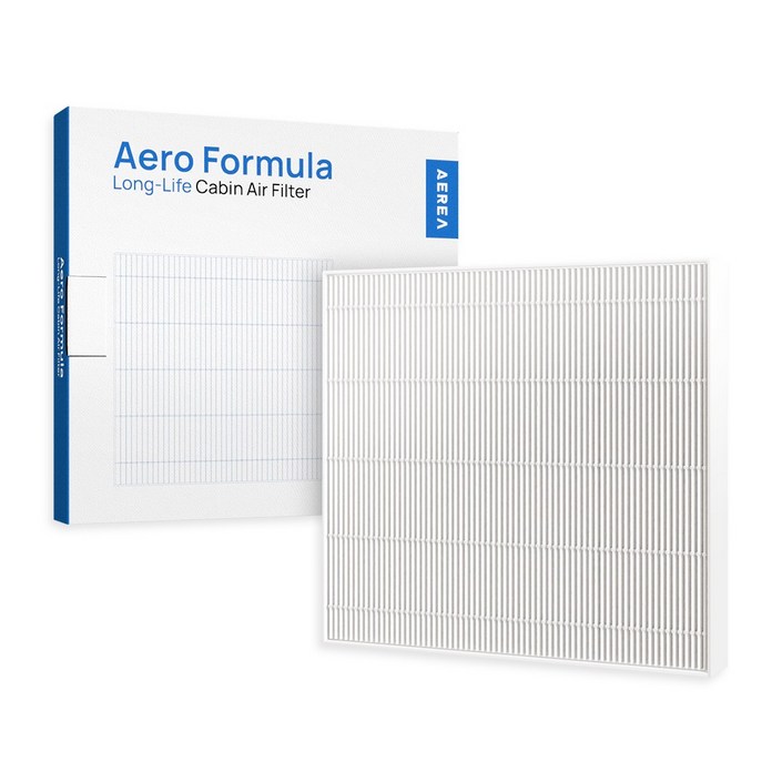 에리아 에어로포뮬러 2년 사용 가능한 괴물 성능 자동차 차량용 에어컨 히터 필터, CA 003, 1개