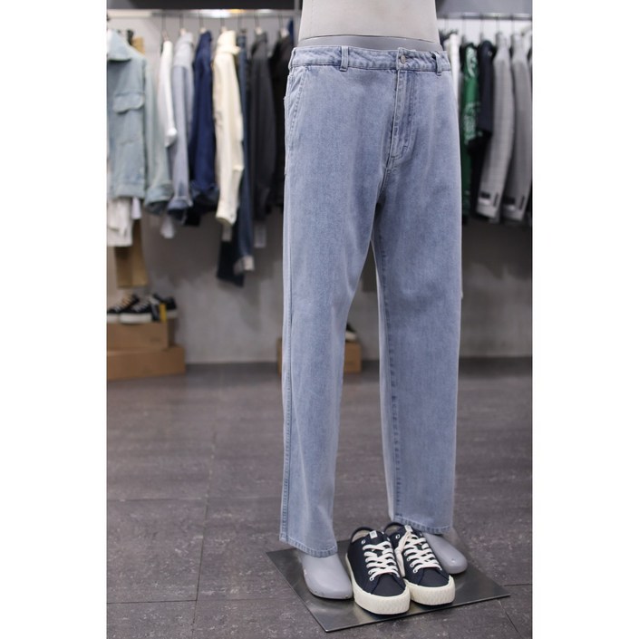 BON 청바지 BNEST322BL 세미와이드핏 소프트 블루 데님 팬츠