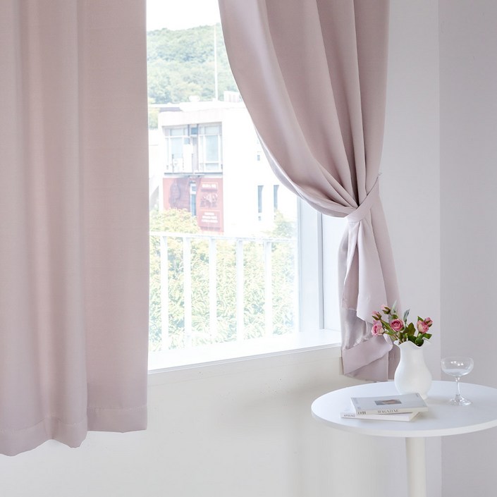 까르데코 노르딕솔리드 작은창 암막커튼 2장