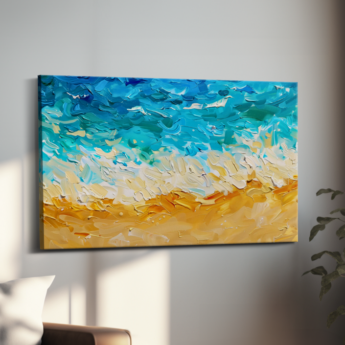 아트앤코 돈 들어오는 바다 캔버스 그림 75x50cm 풍수지리 인테리어 대형 액자