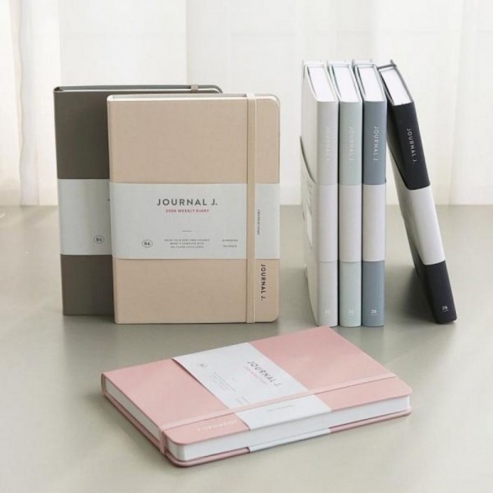 아이코닉 2026 저널 J 다이어리 위클리 B6 플래너 스케줄러, 1개, 03 밀크 베이지