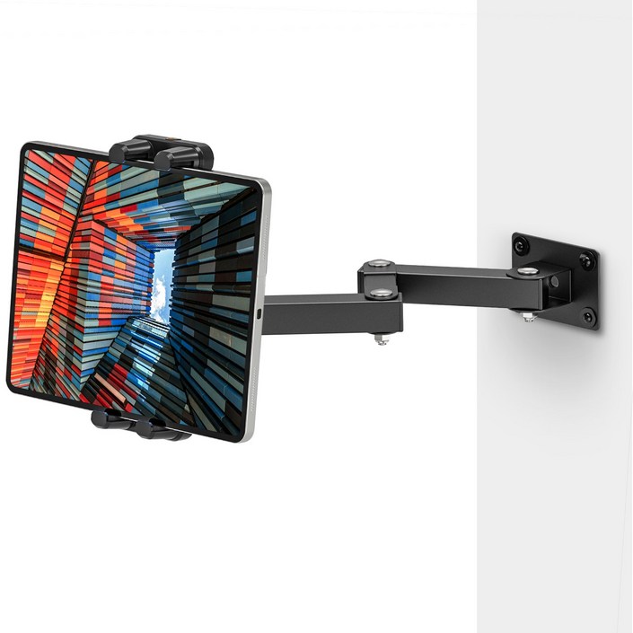 태블릿 벽면 장착 브래킷  아이패드 갤럭시탭 및 휴대폰용 벽면 장착 브래킷  금속 벽면  회전 가능 신축