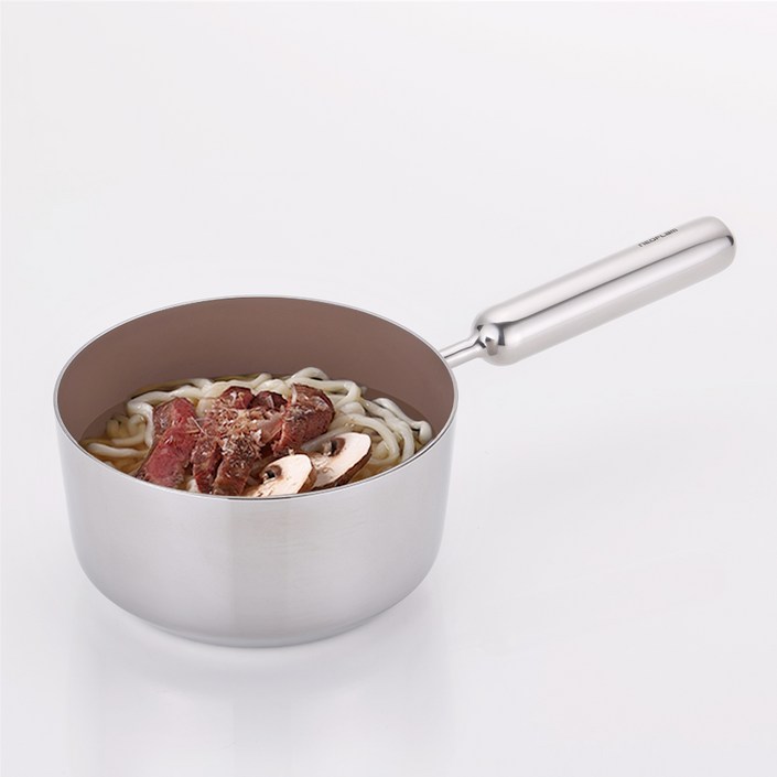 네오플램 IH 인덕션 통 3중 스텐 냄비 편수 18cm, 1개 네오플램 IH 인덕션 통 3중 스텐 냄비 편수 18cm, 1개